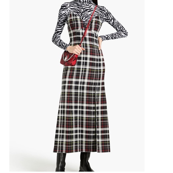 ALICE+OLIVIA SATIN MIDI DRESS - Picture 14 of 16